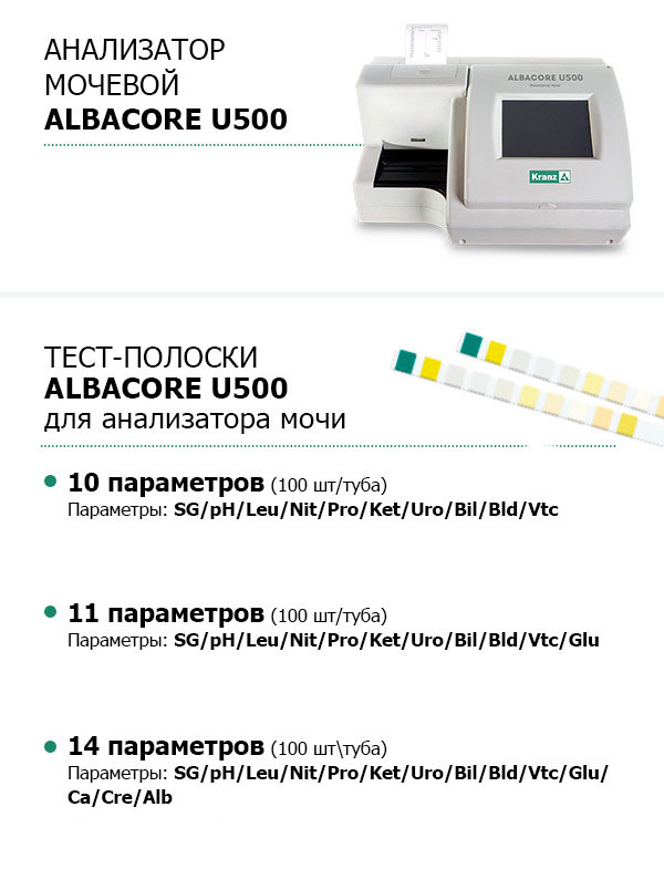 Тест-полоски для анализатора Albacore U500